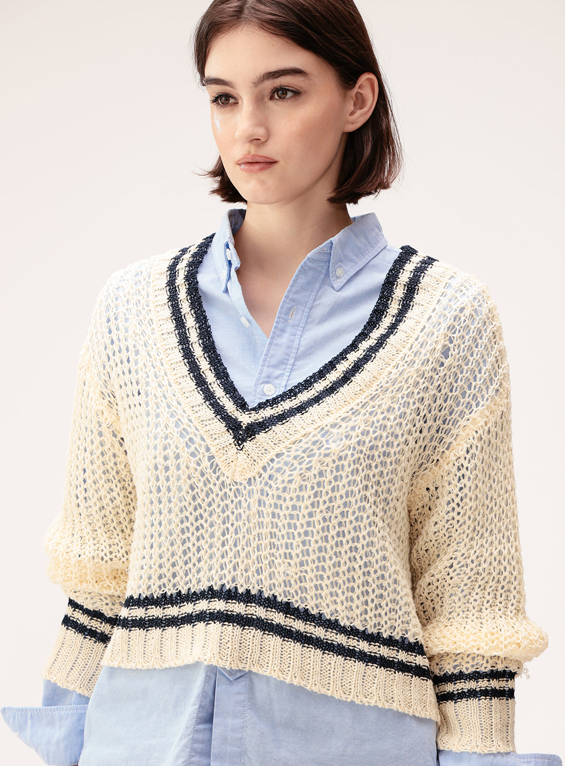 V-Neck Tilden Knit Pullover