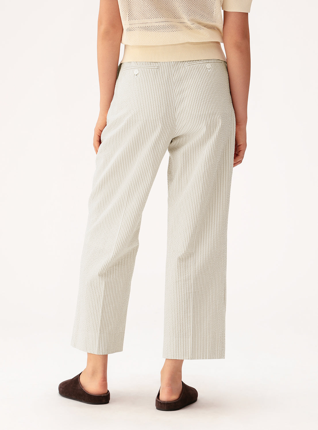 Relaxed Fit Seersucker Slacks