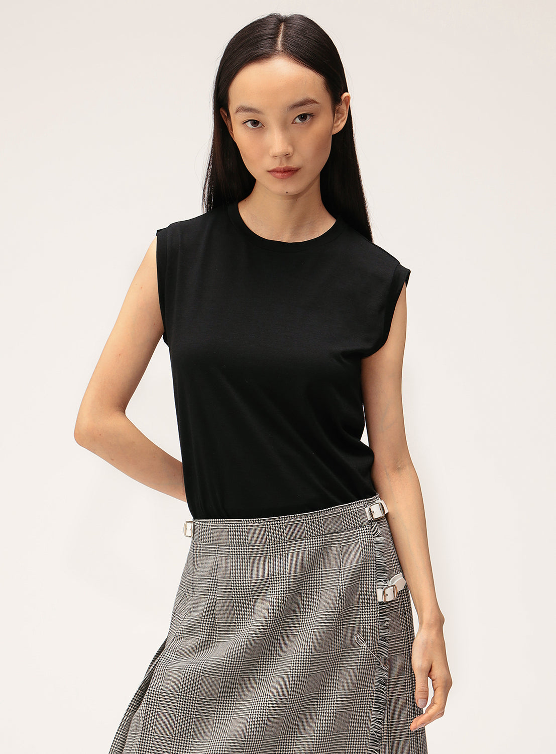 Washable Wool Sleeveless Shirt