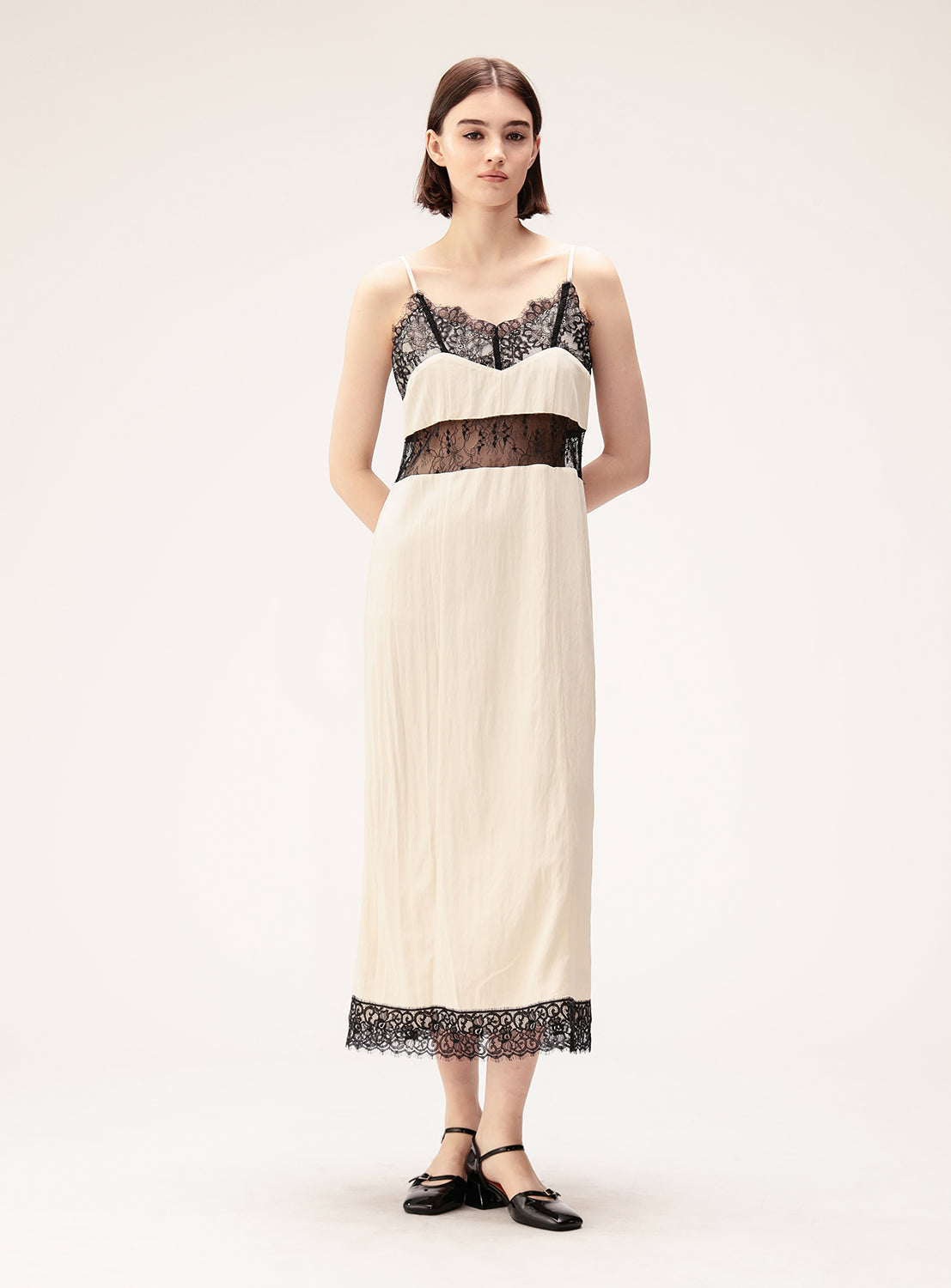 Lace Cut-Out Cami Dress