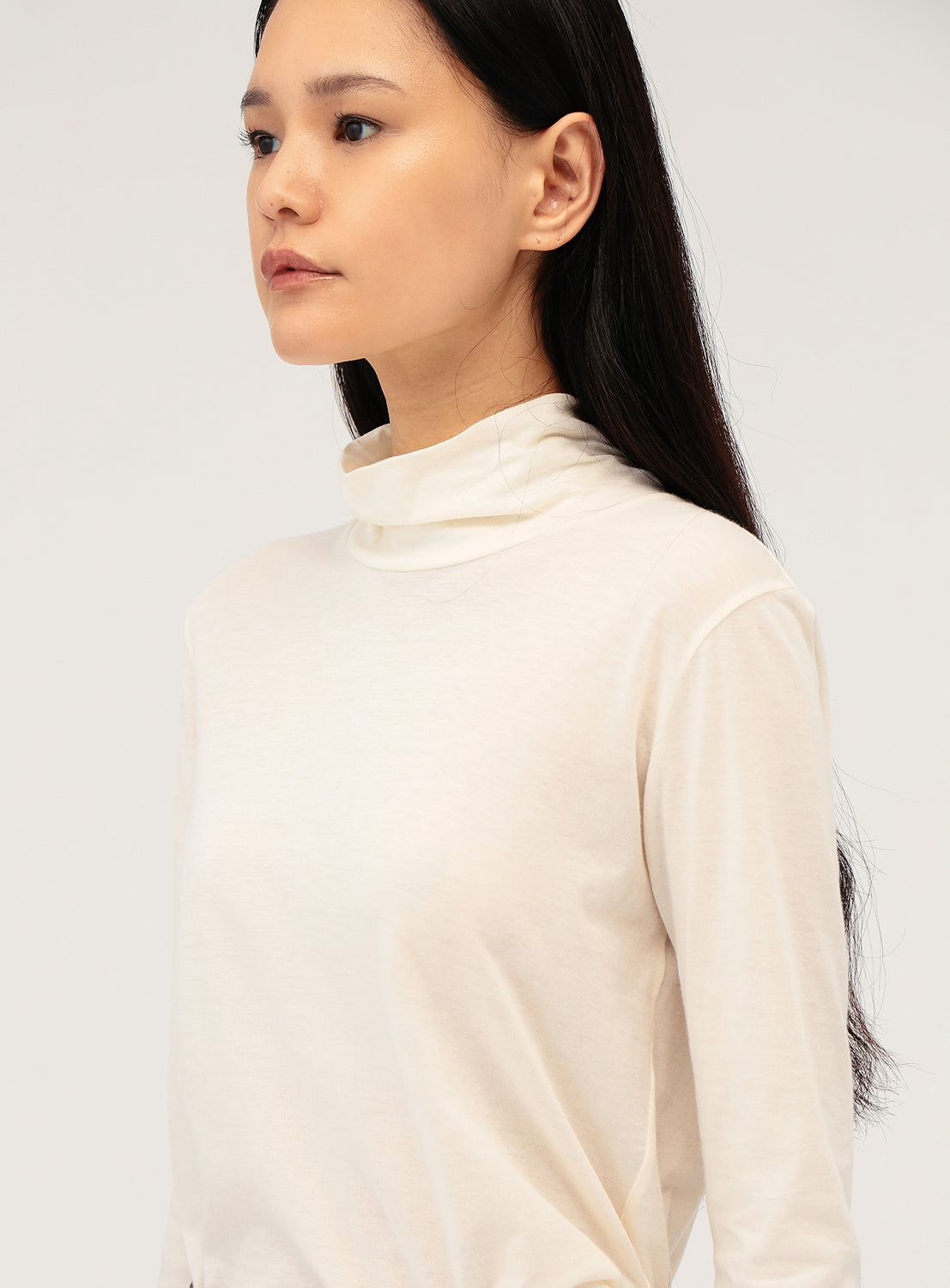 Soft Jersey Turtleneck Top