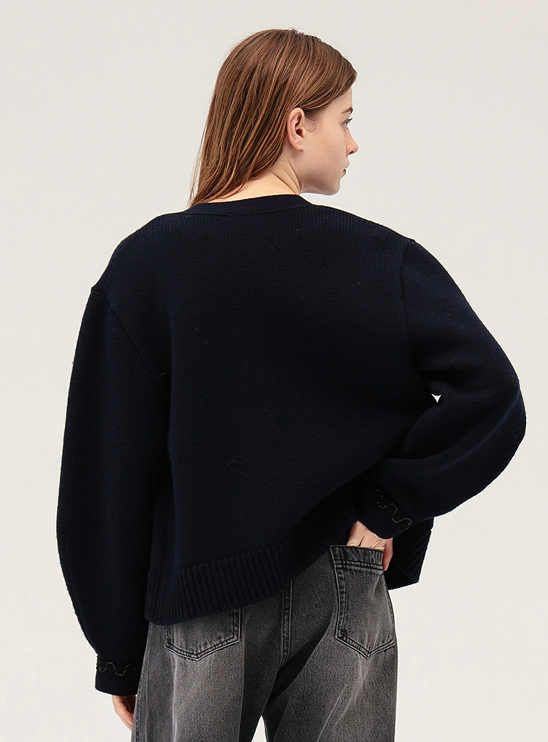 3 Gauge Wool Jacket Cardigan