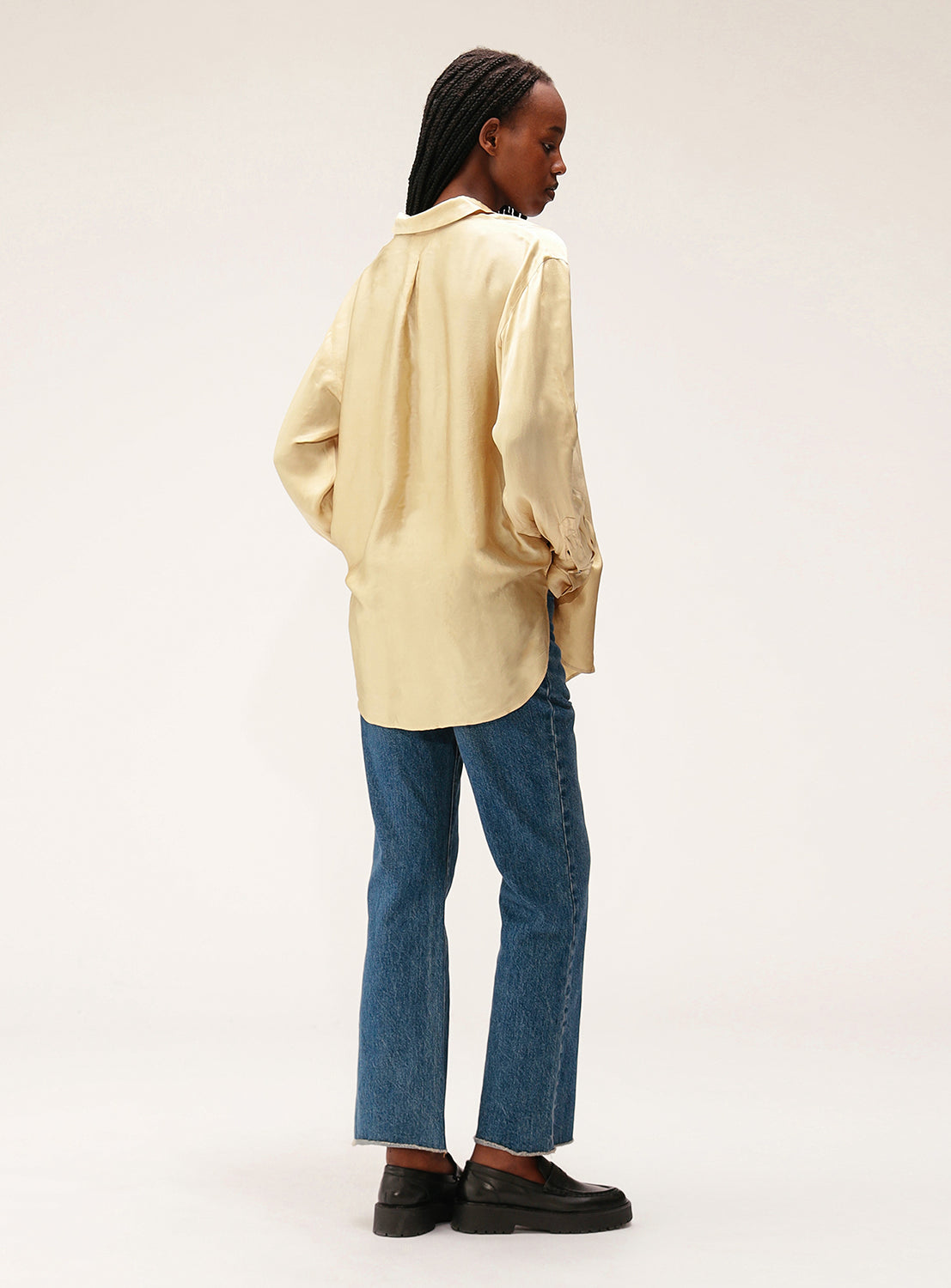 Fukugi Gold Silk Blouse