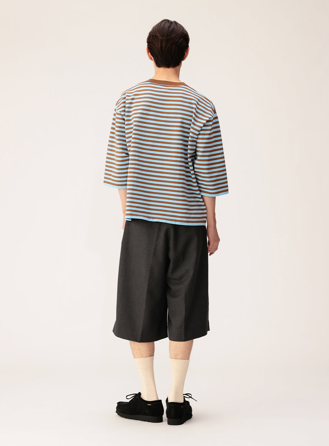 Wide Cropped Knit T-Shirt
