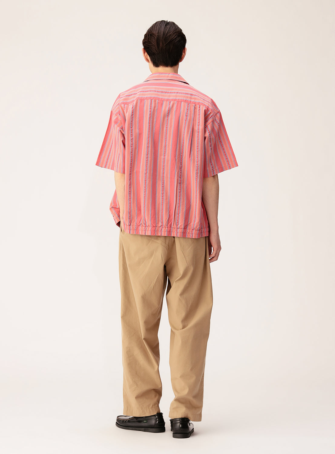 Multi-Stripe Open Collar Shirt