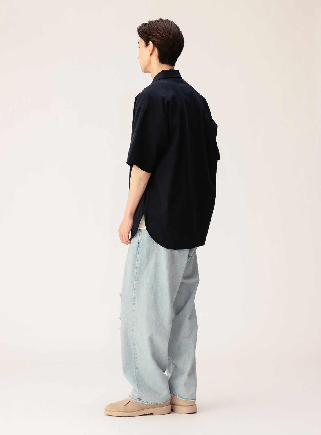 Military-Inspired Wide Fit Pullover Shirt