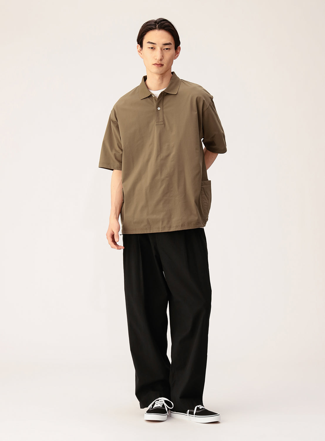 Wide Fit Side Pocket Tech Polo Shirt