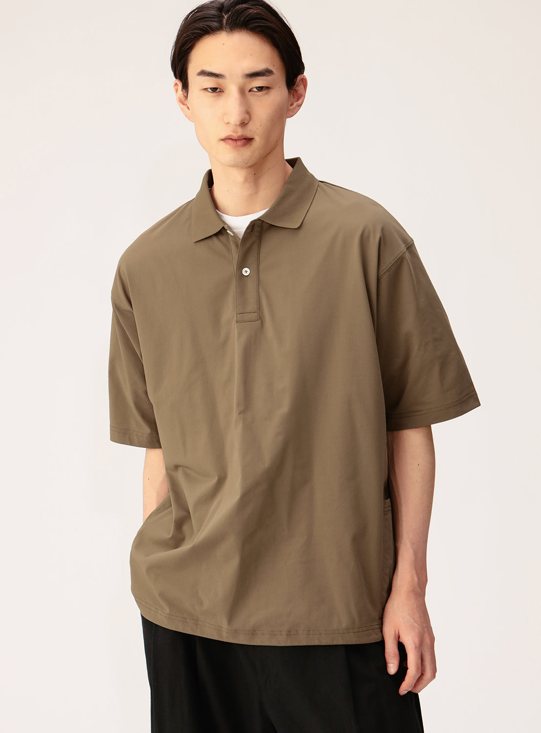 Wide Fit Side Pocket Tech Polo Shirt