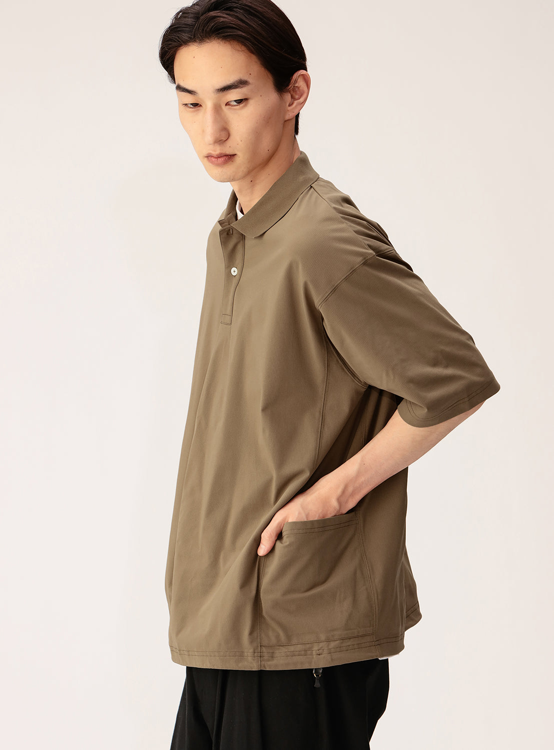 Wide Fit Side Pocket Tech Polo Shirt