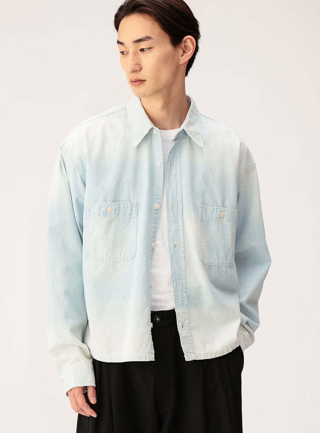 Distressed Chambray Shirt