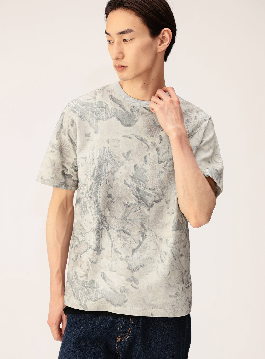 Basic Fit Camouflage Print T-Shirt
