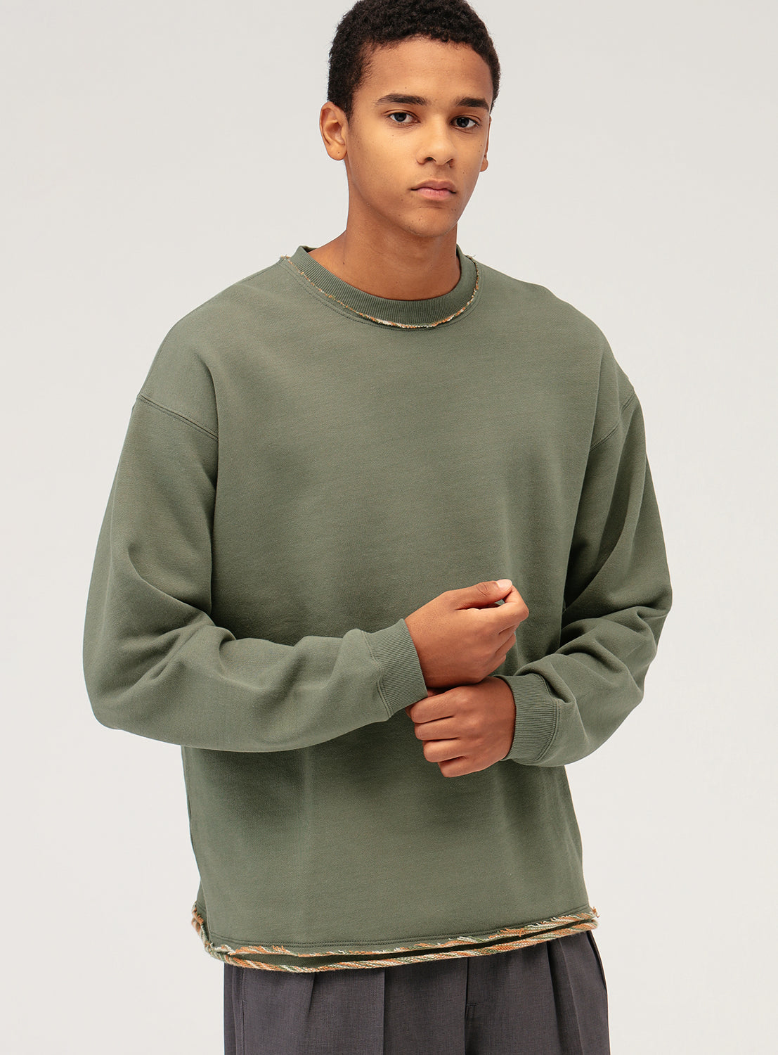 Kasuri Crew Neck Sweatshirt
