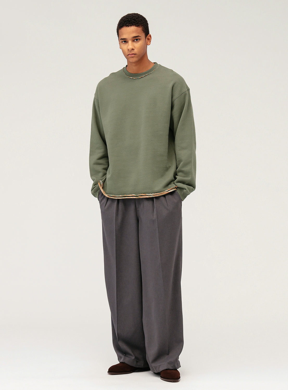 Kasuri Crew Neck Sweatshirt