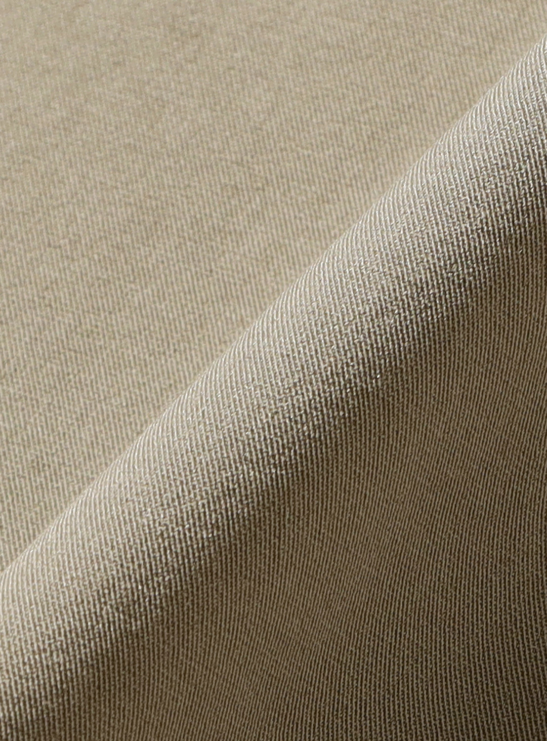 Beige BEAMS Tech Short Sleeve Shirt featuring a diagonal twill weave.
