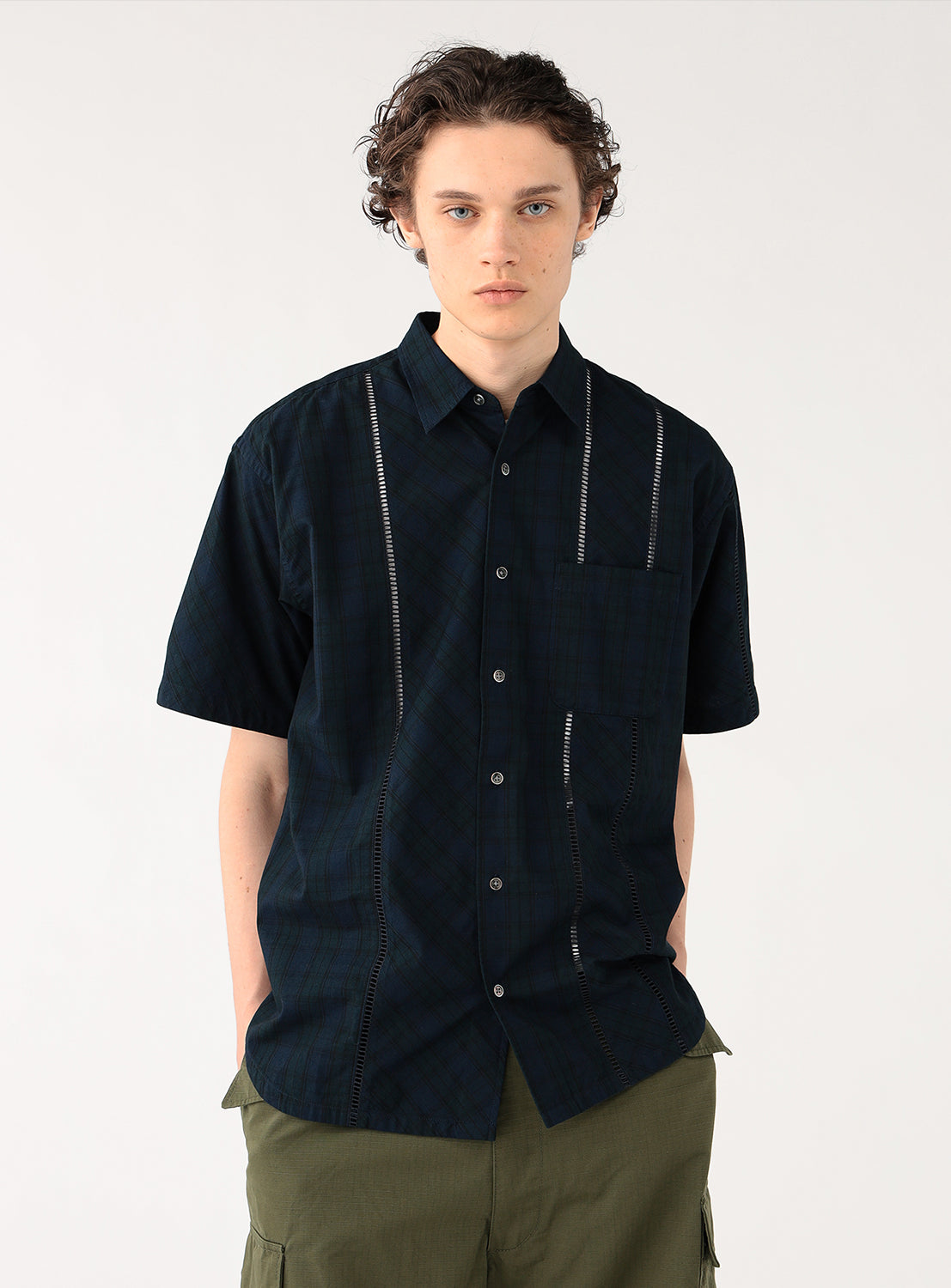 Lace Checkered Shirt BEAMS