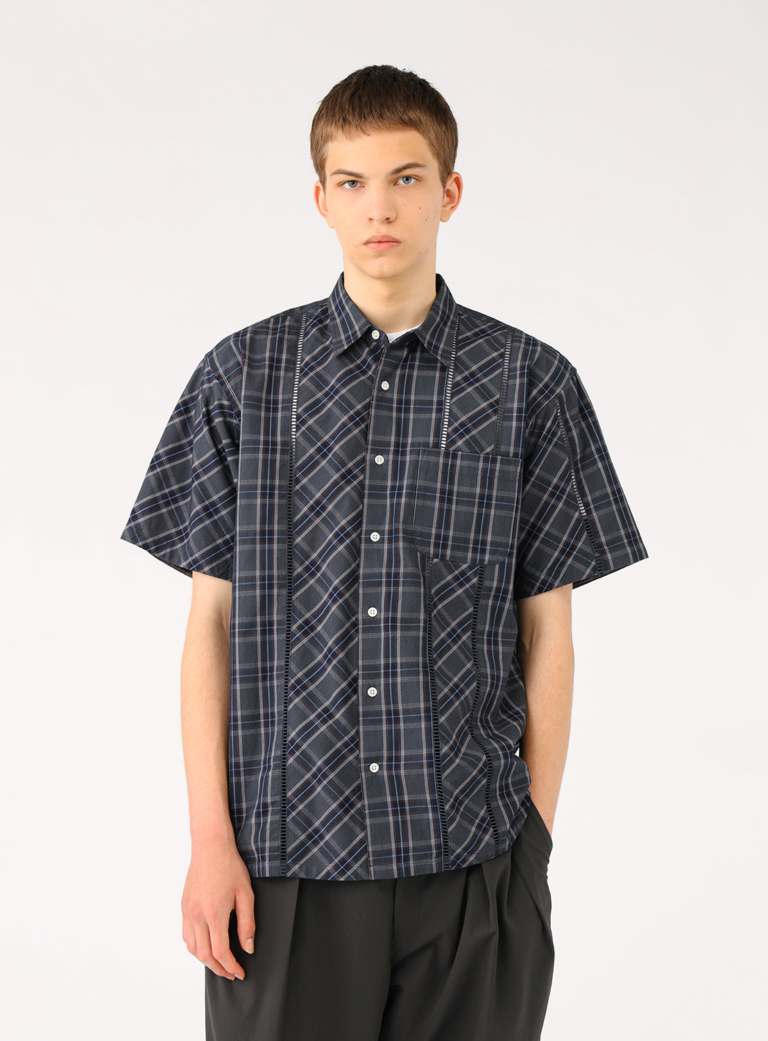 Lace Checkered Shirt BEAMS