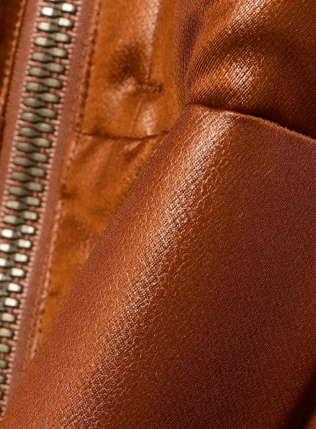 Leather Look Down Jacket