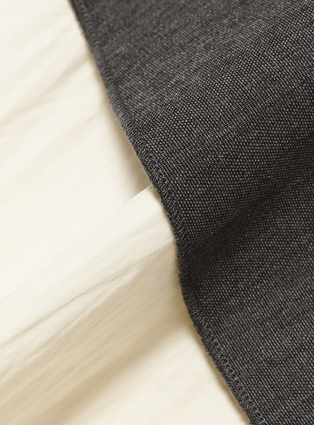 Mixed Material Layered Skirt