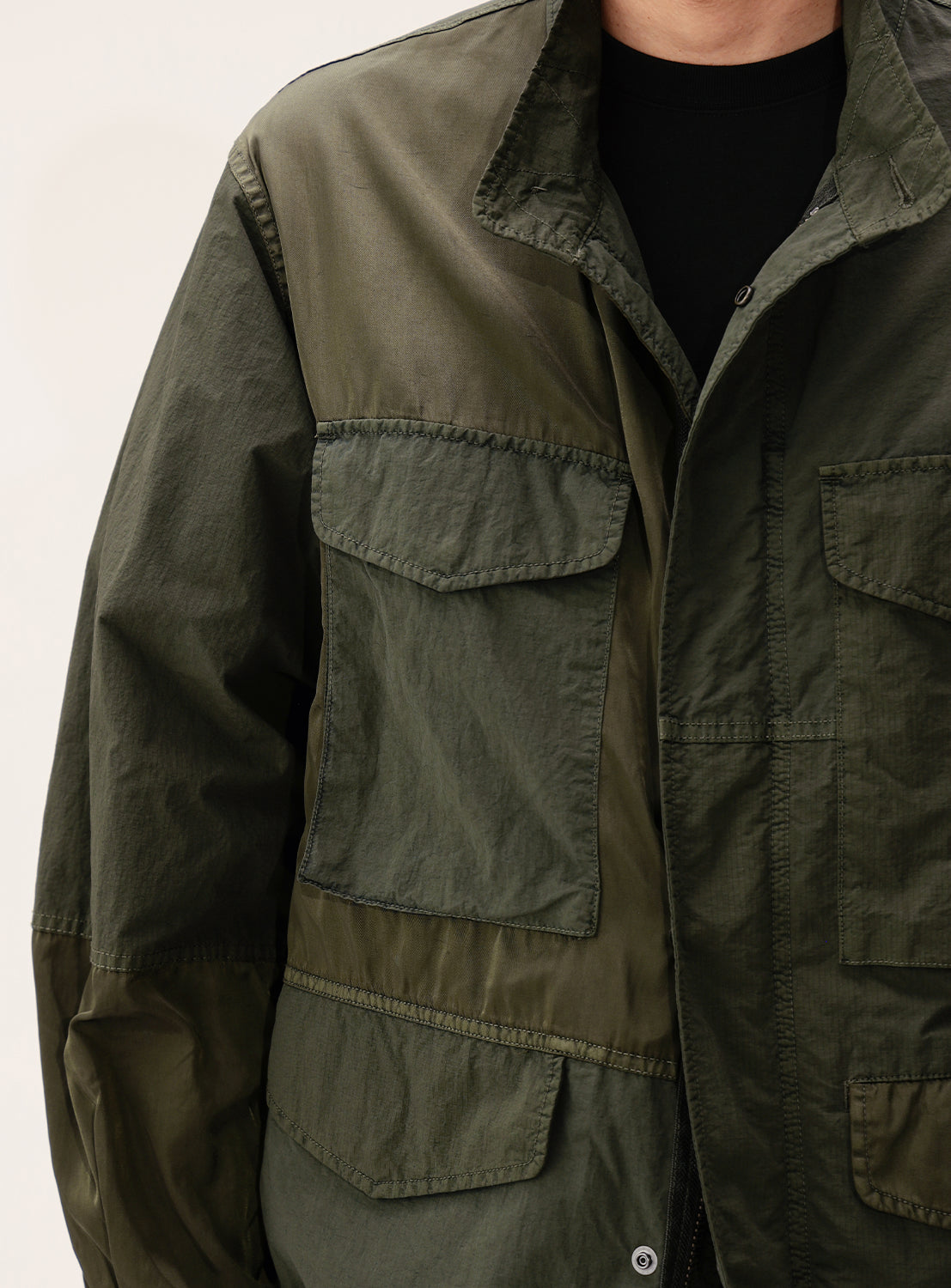 Multi-Fabric Garment-Dyed M-65 Jacket