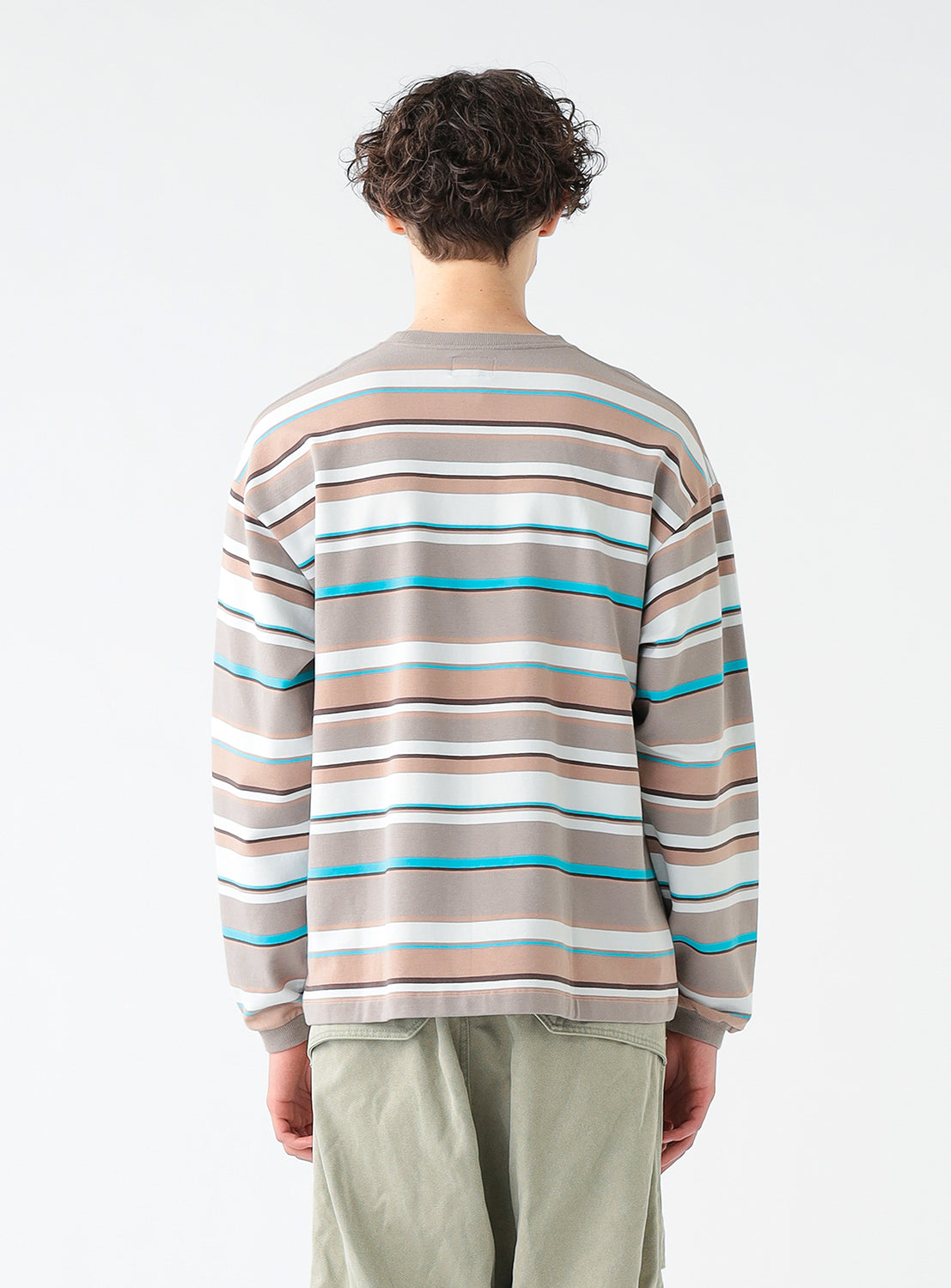 Multi Border Long Sleeve T-Shirt Multi Border Long Sleeve T-Shirt