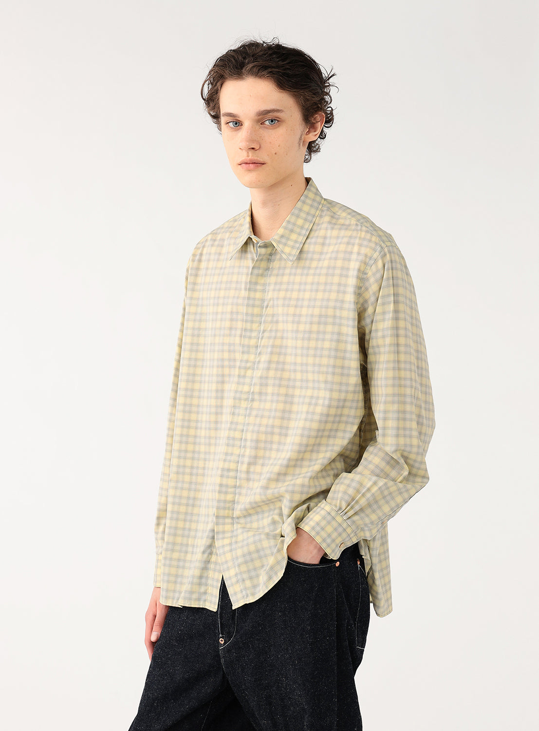 Zip Up Shirt LIME GREEN / S Zip Up Shirt LIME GREEN / S