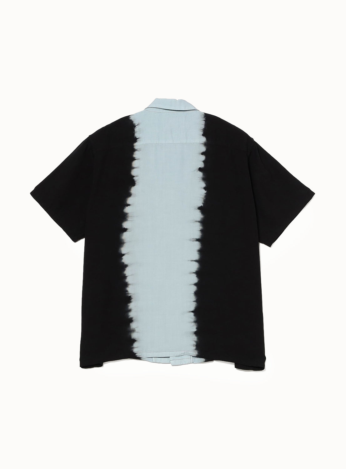 Hand-Dyed Gradient Open Collar Short Sleeve Shirt