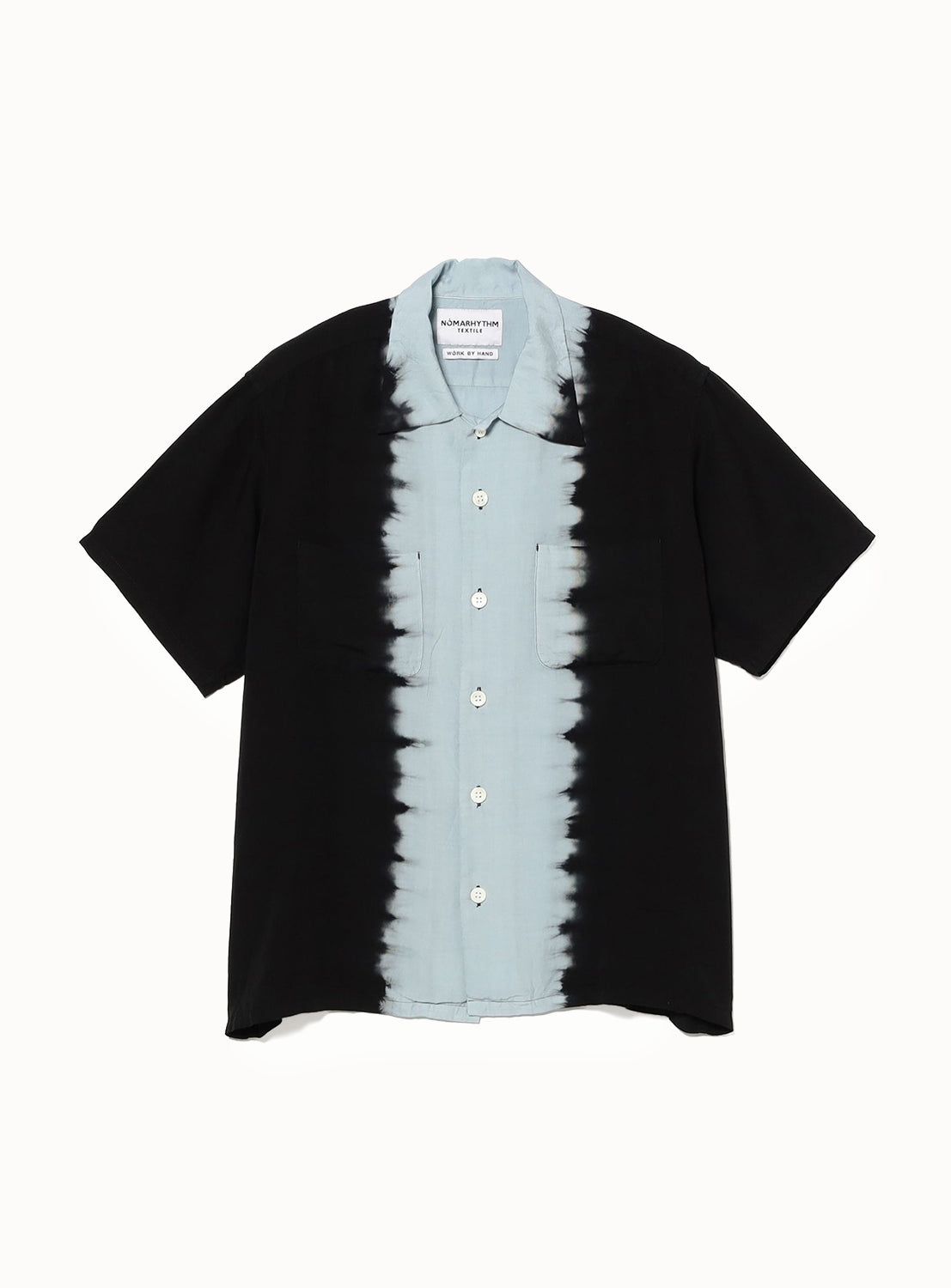 Hand-Dyed Gradient Open Collar Short Sleeve Shirt
