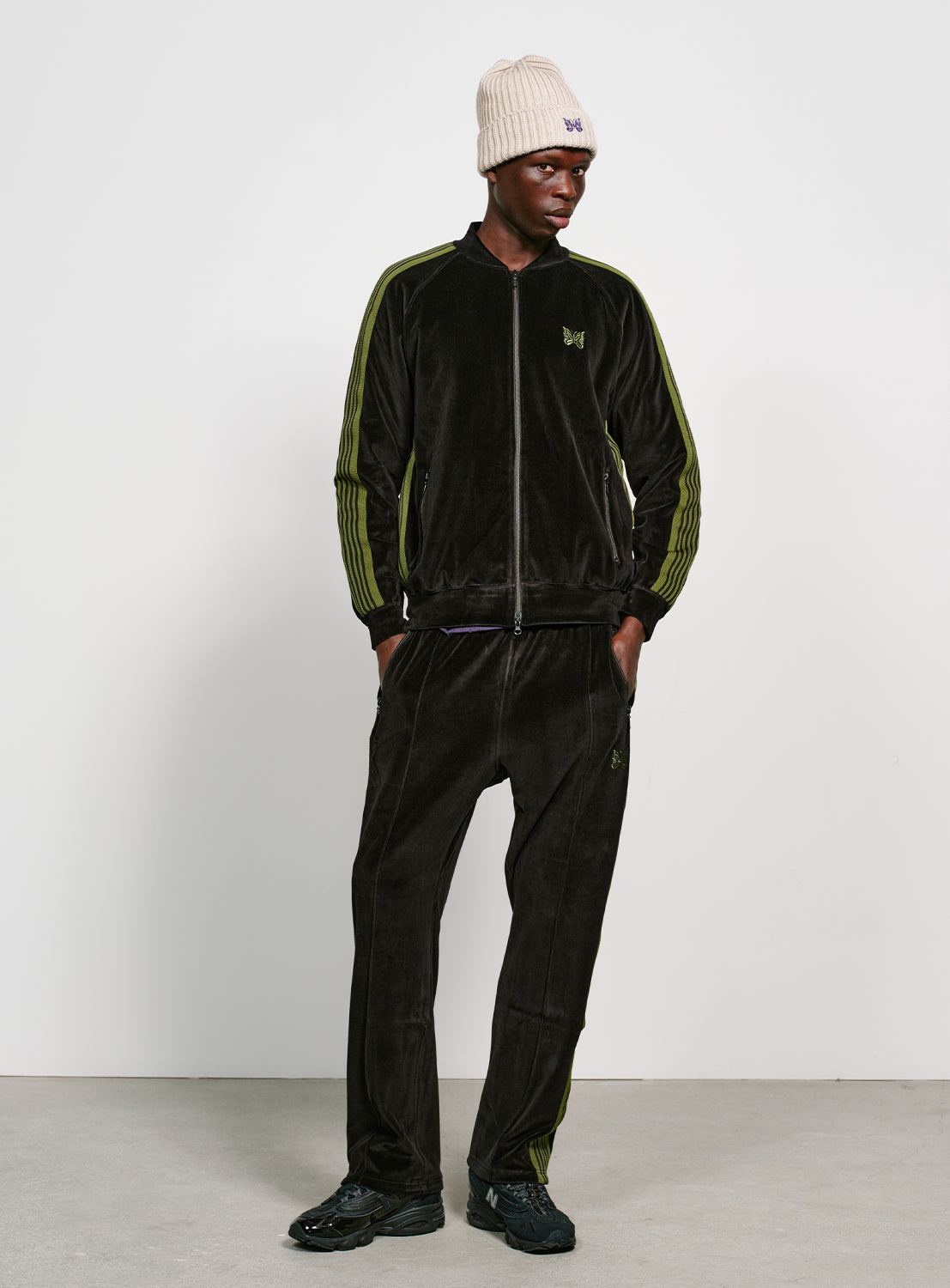NEEDLES Narrow Track Pant L ベロア ニードルス