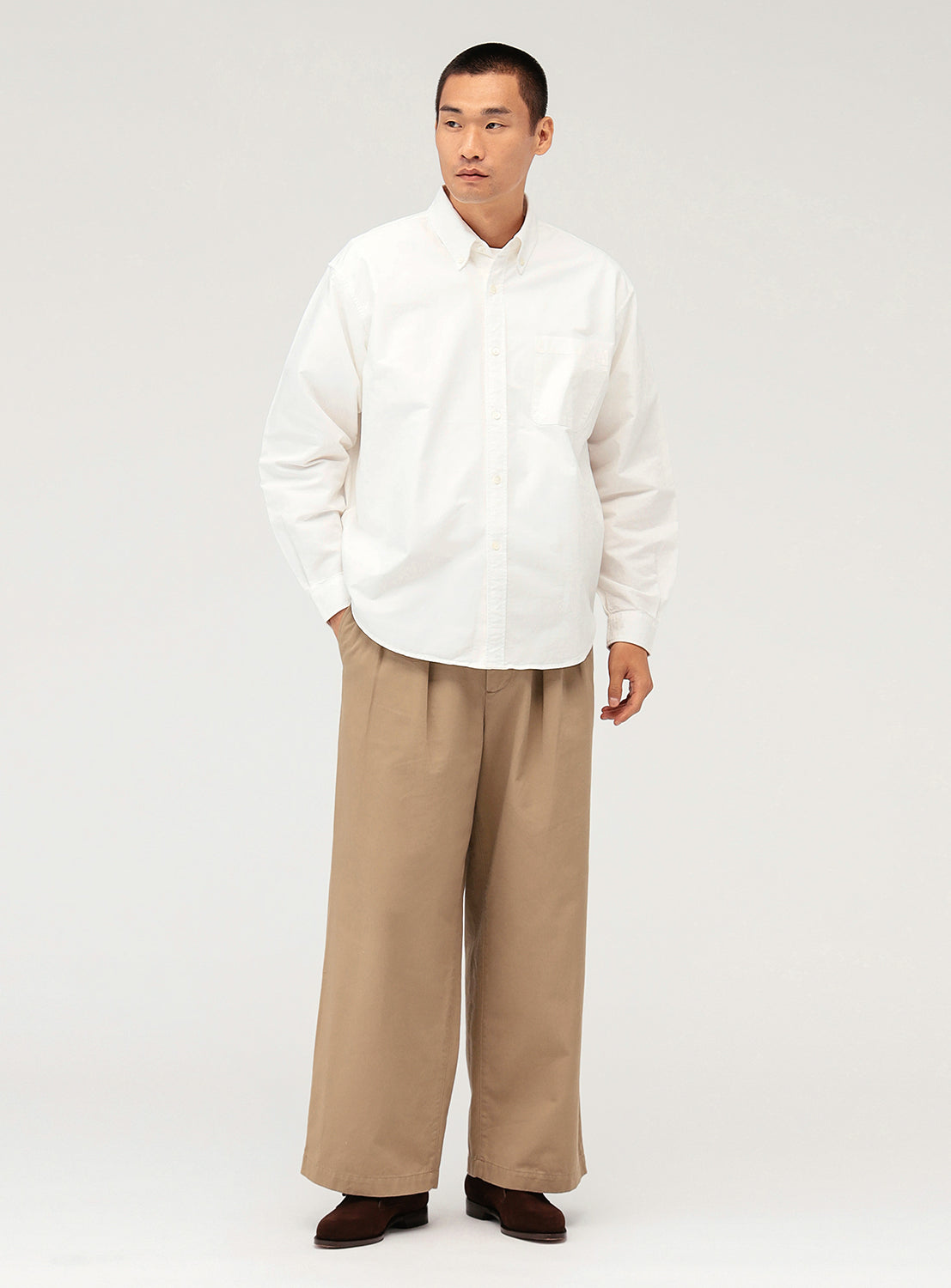 Beams SSZ BILL CHINO PANTS White, Size L