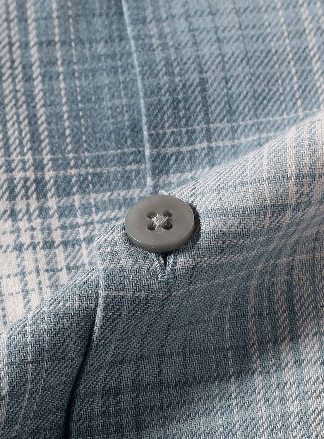 Ombre Check Open Collar Shirt