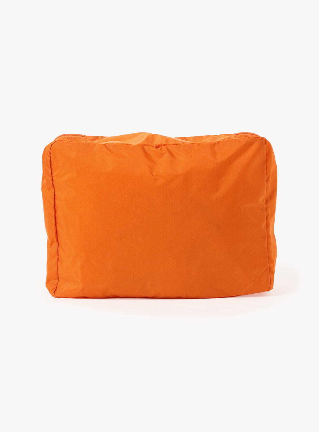Orange rectangular pouch on a white background