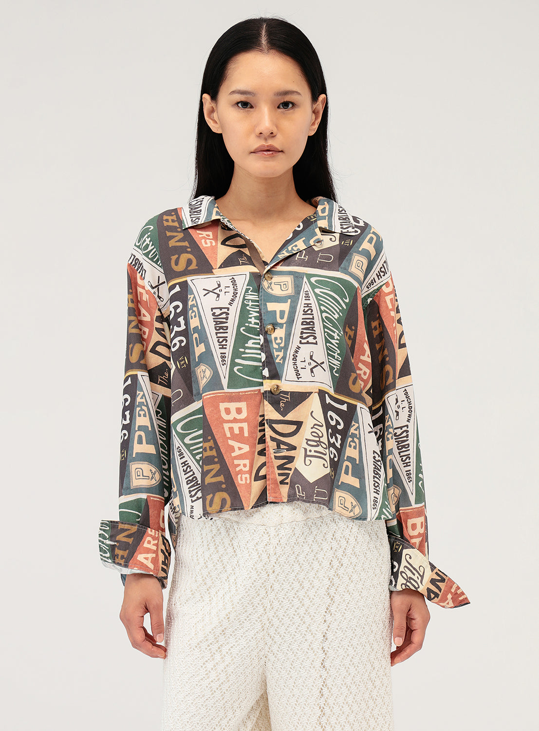 Pennant Flag Print Shirt