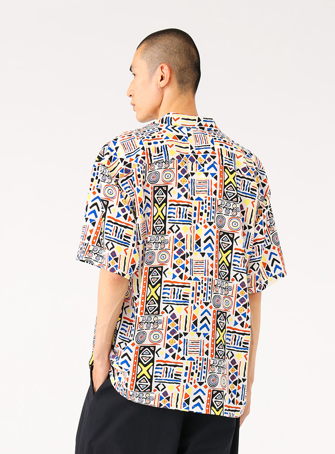 Print Open Collar Shirt Print Open Collar Shirt