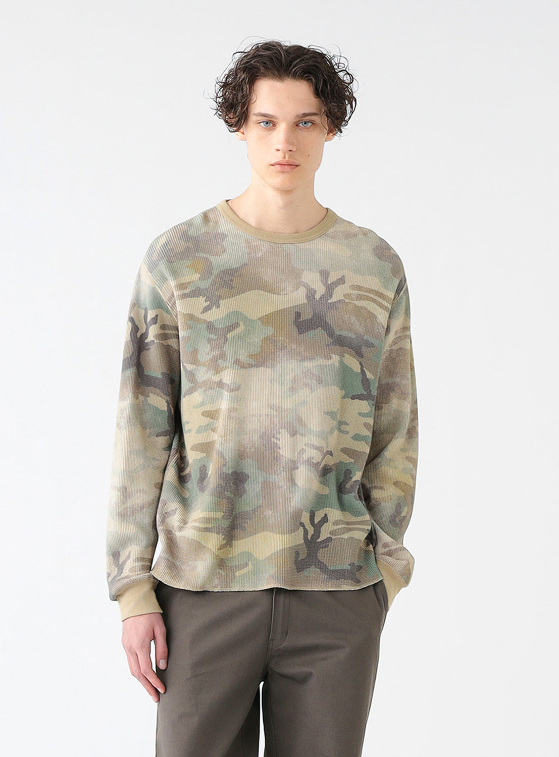 Printed Thermal Crewneck T-Shirt