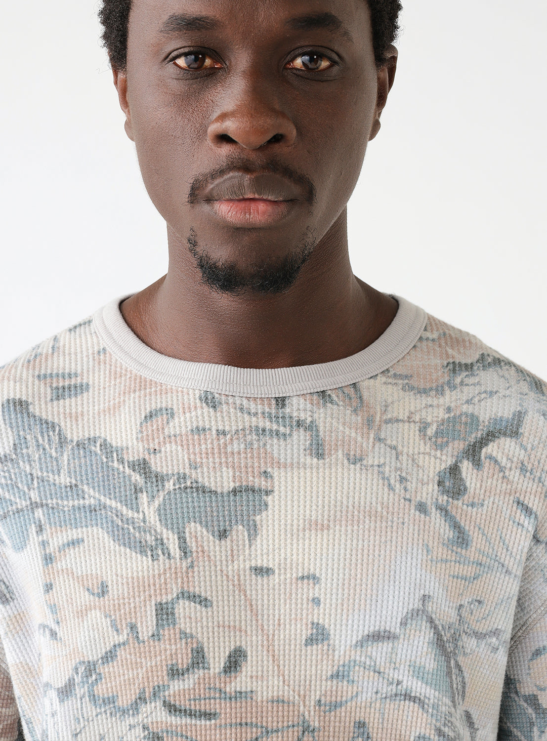 Printed Thermal Crewneck T-Shirt