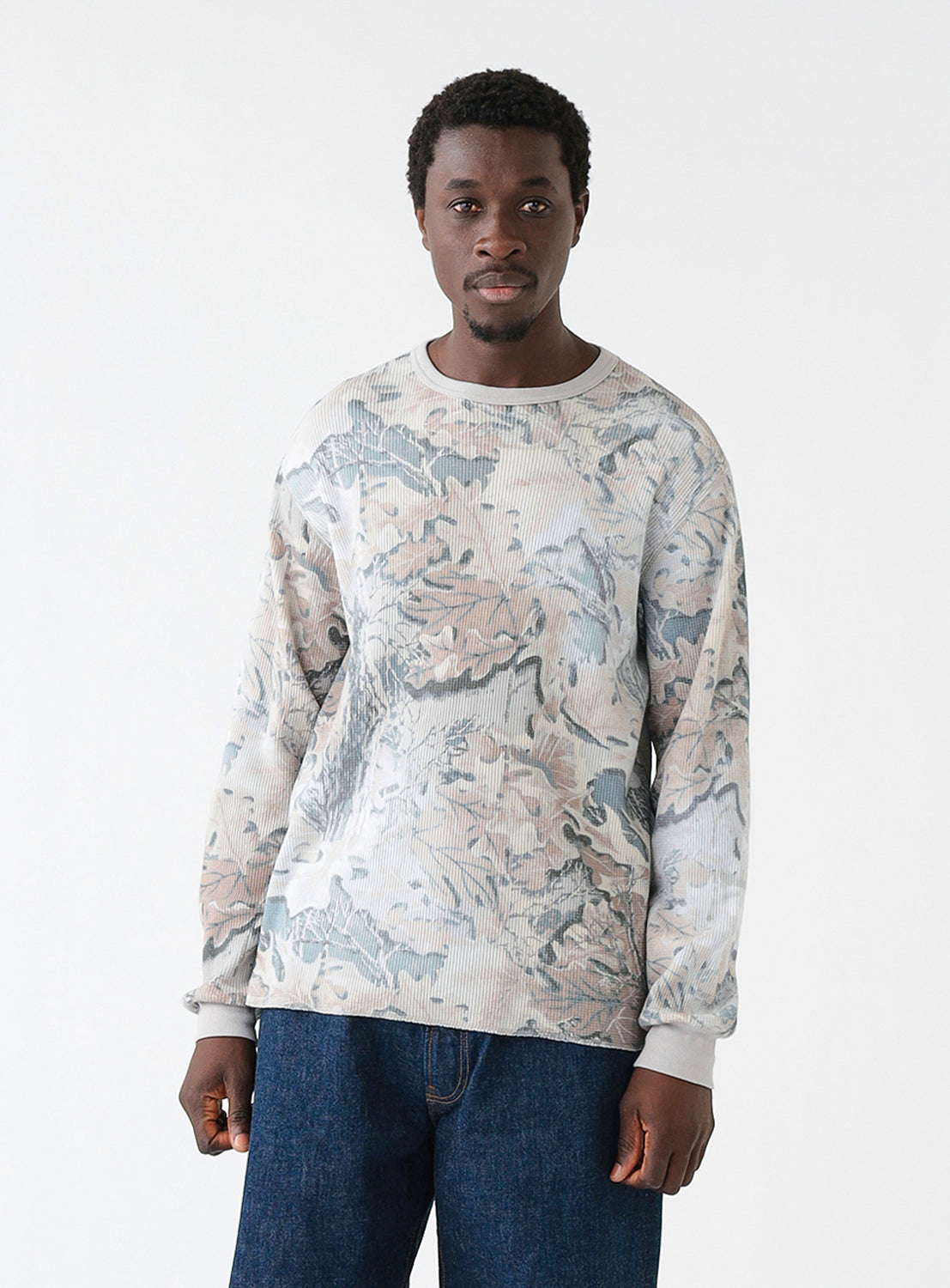 Printed Thermal Crewneck T-Shirt