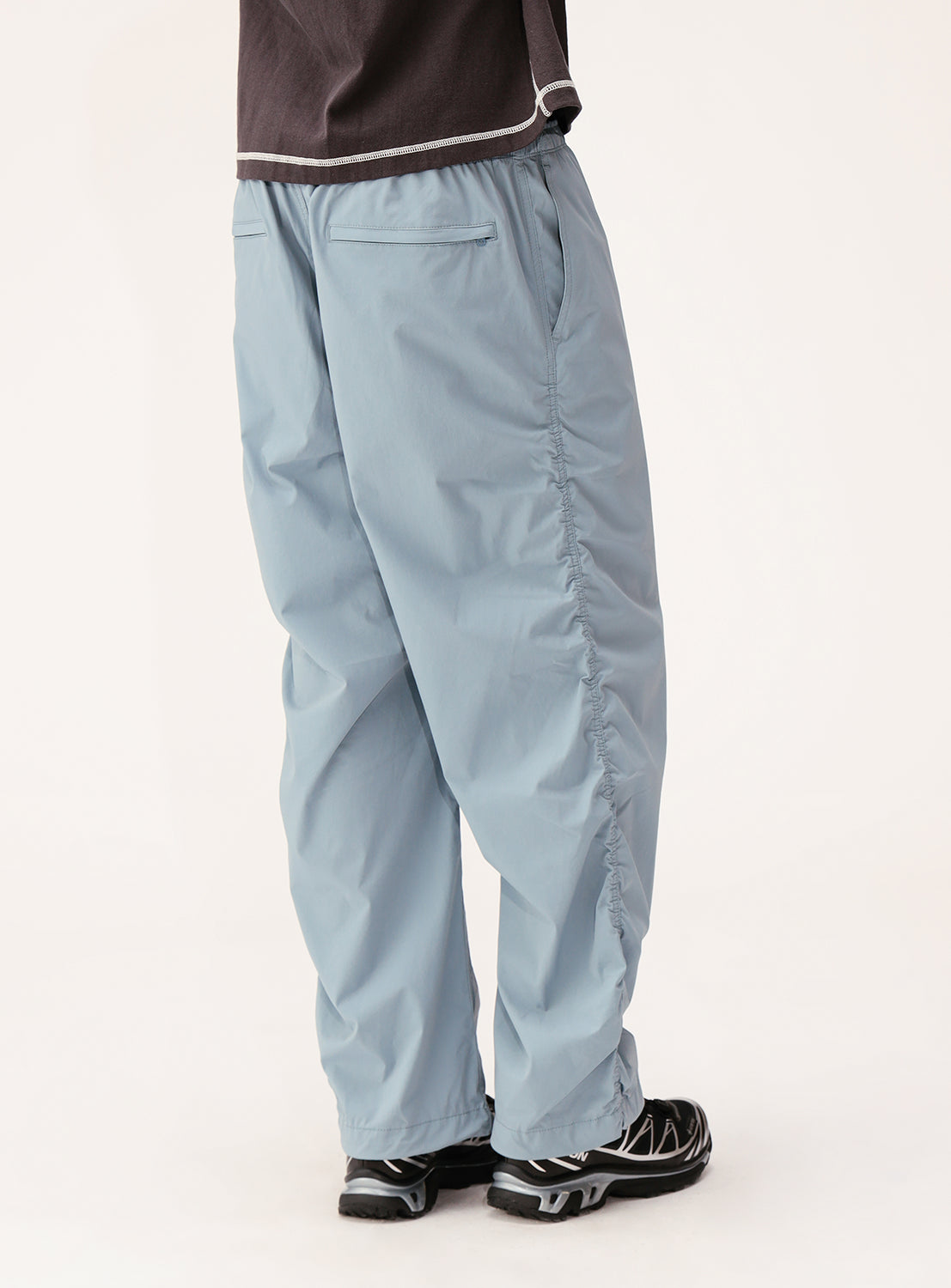 Puckered Easy Wide Straight Fit Pants
