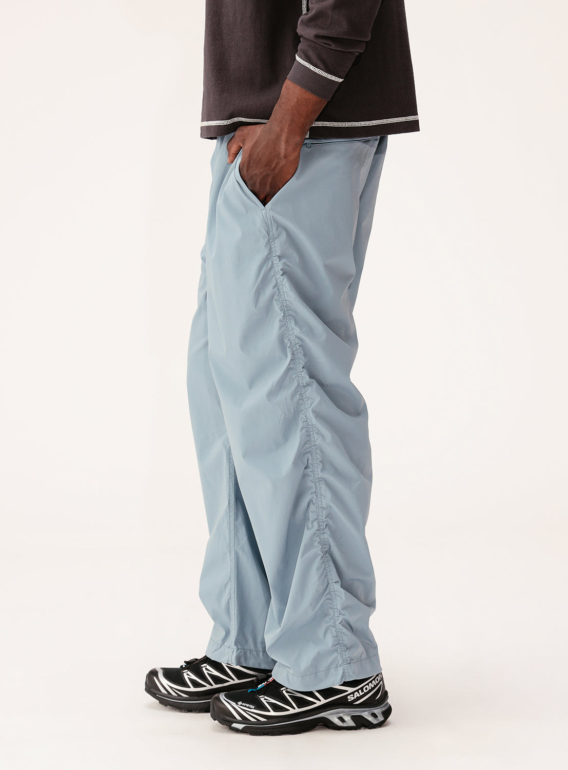 Puckered Easy Wide Straight Fit Pants