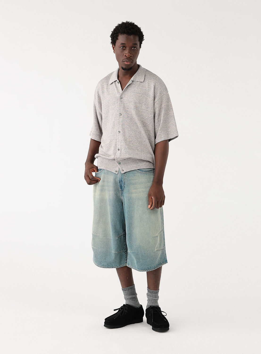 Quarter-Length Wide Denim Japanese Denim BEAMS