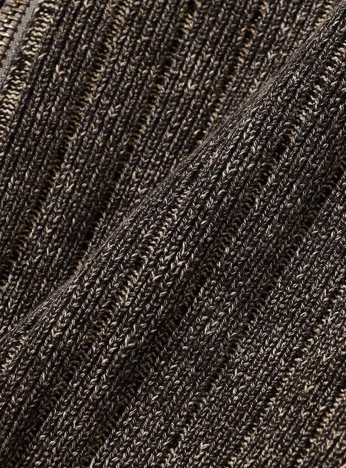 Relaxed Fit Fade Zip Knit