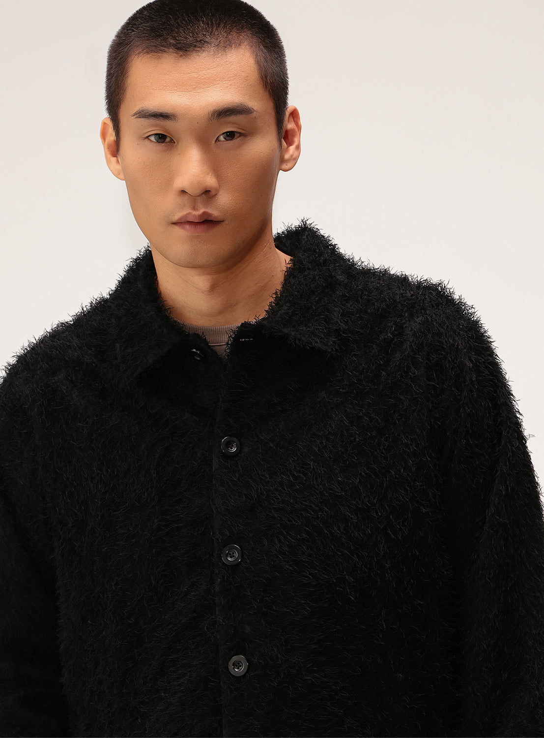 Relaxed Fit Fringe Cardigan