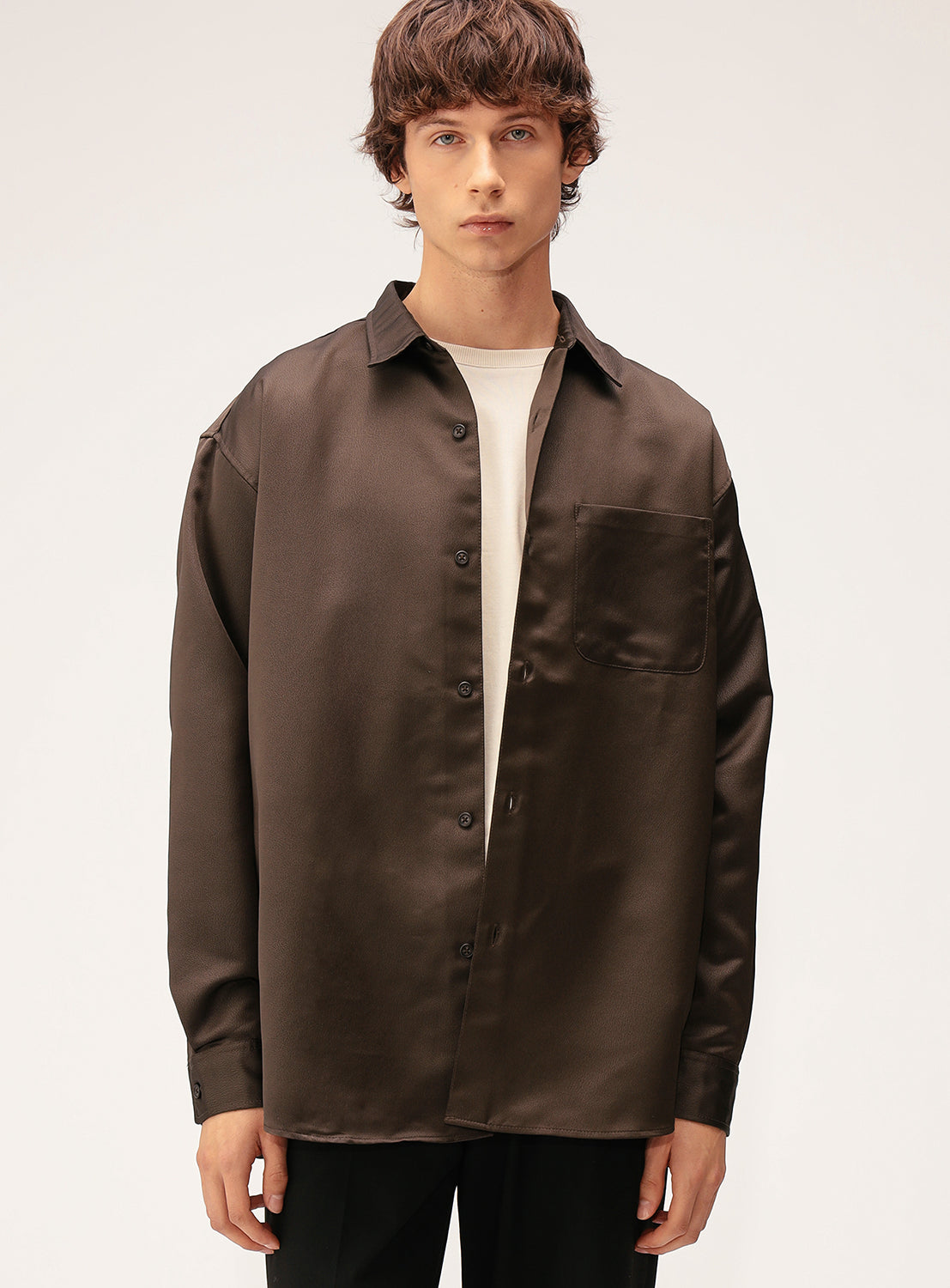 Relaxed Fit Leather Shirt