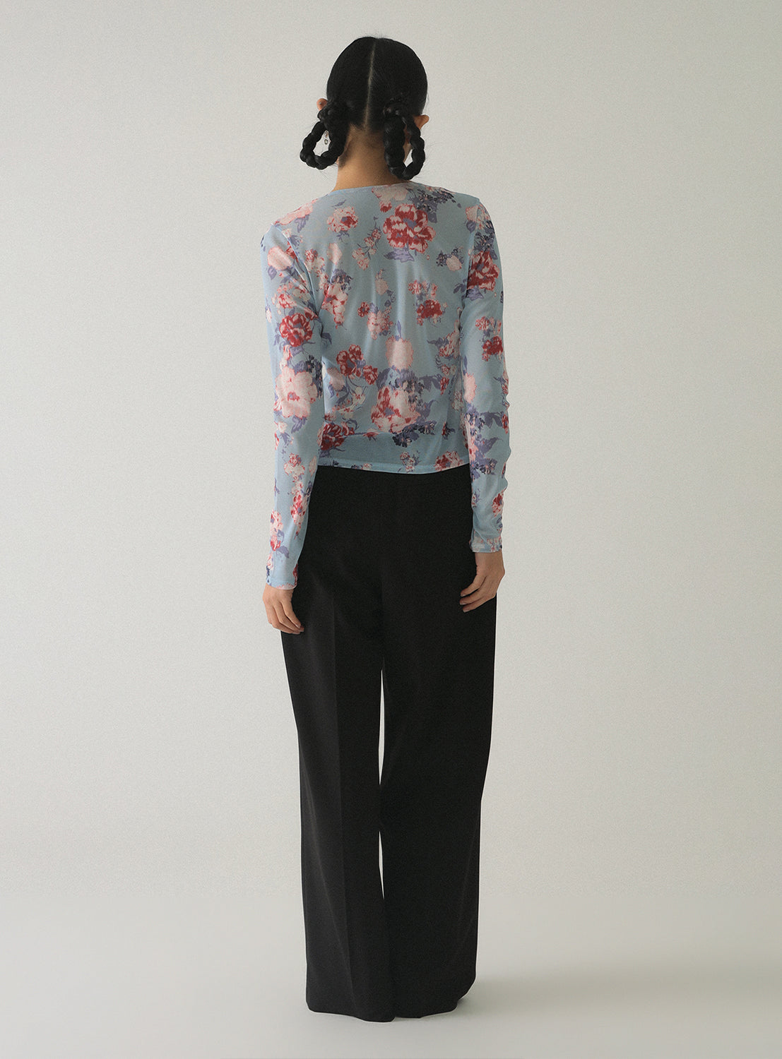 Sheer Floral Print Cardigan