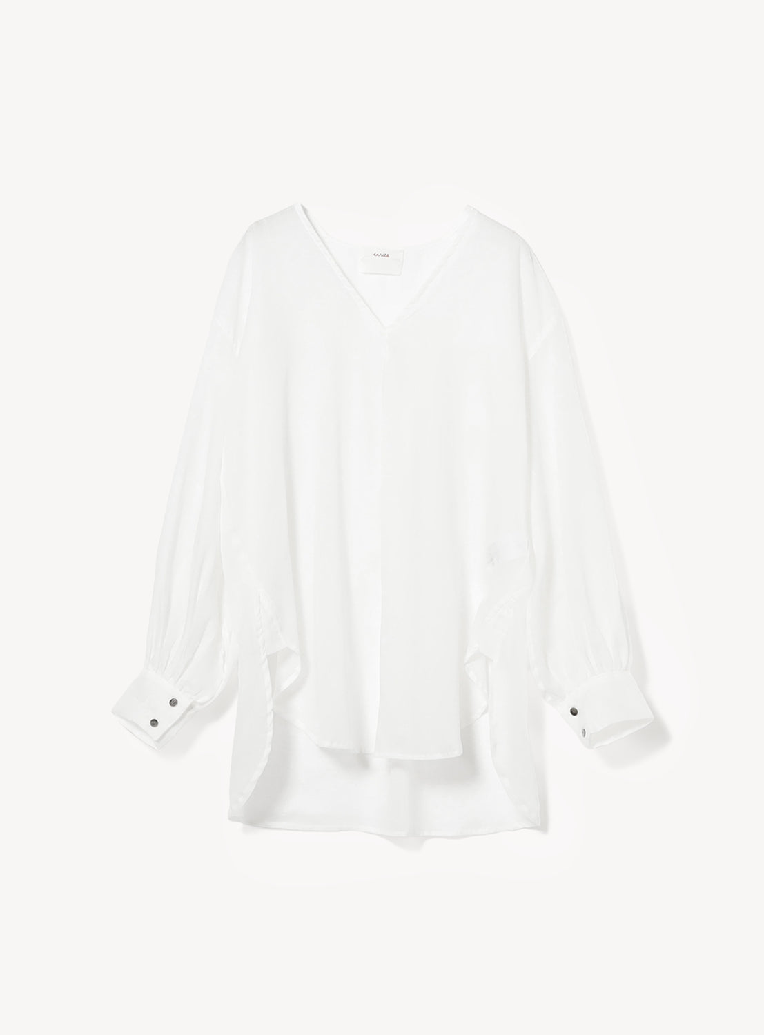 V-Neck Gathered Pullover Top