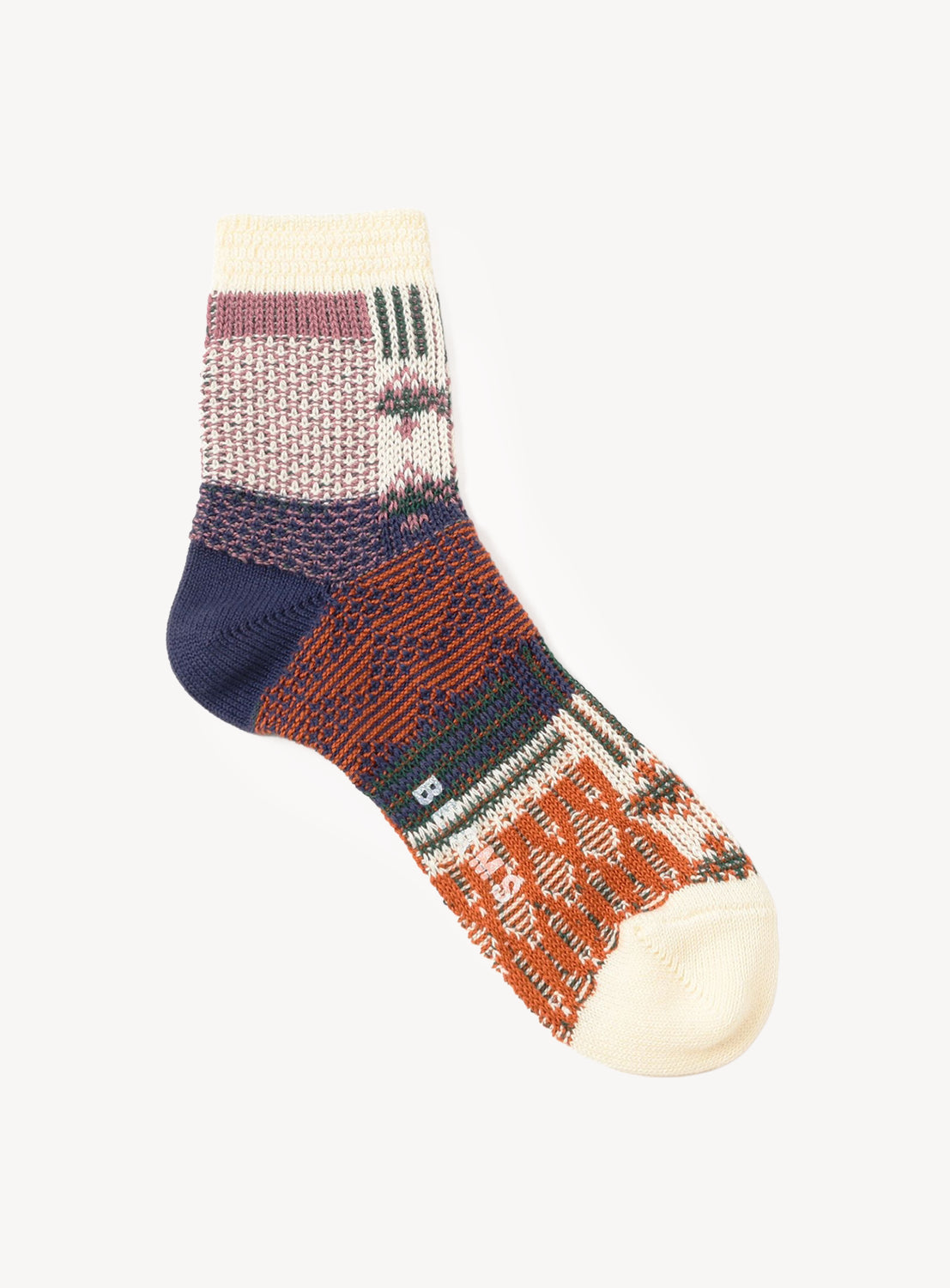 Multi-Color Links Knit Crew Socks