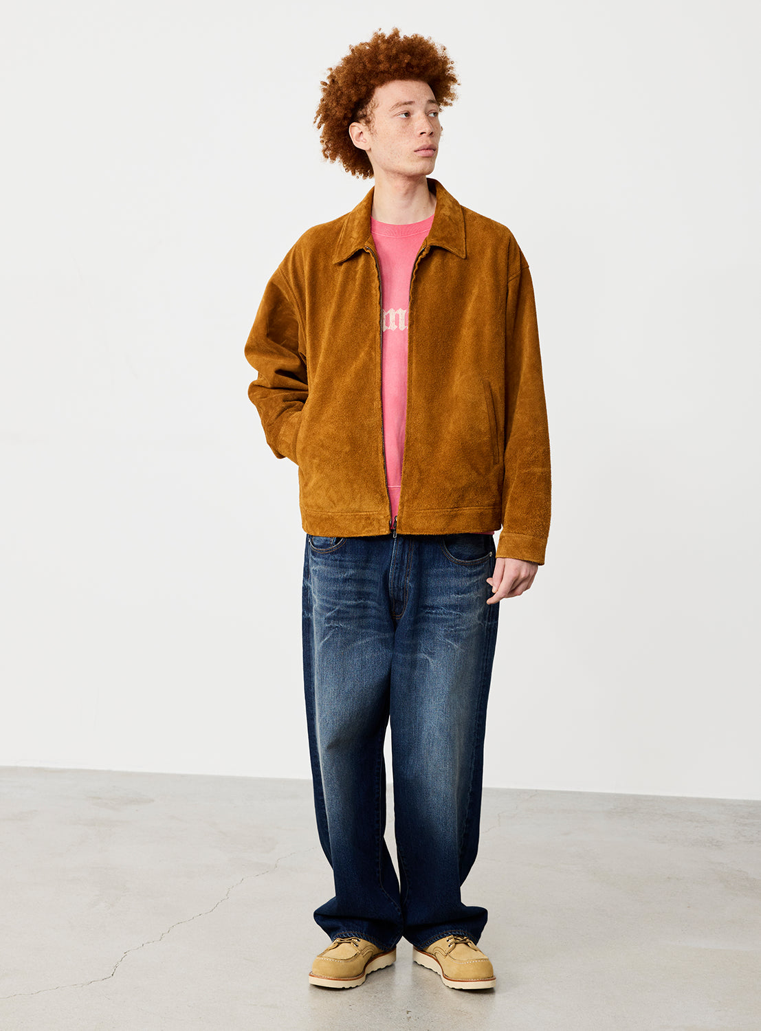 Suede Zip-Up Blouson