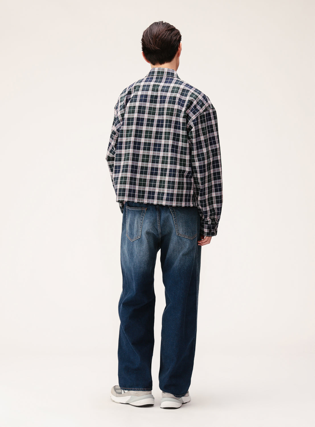 Tartan Plaid Wide Zip Jacket