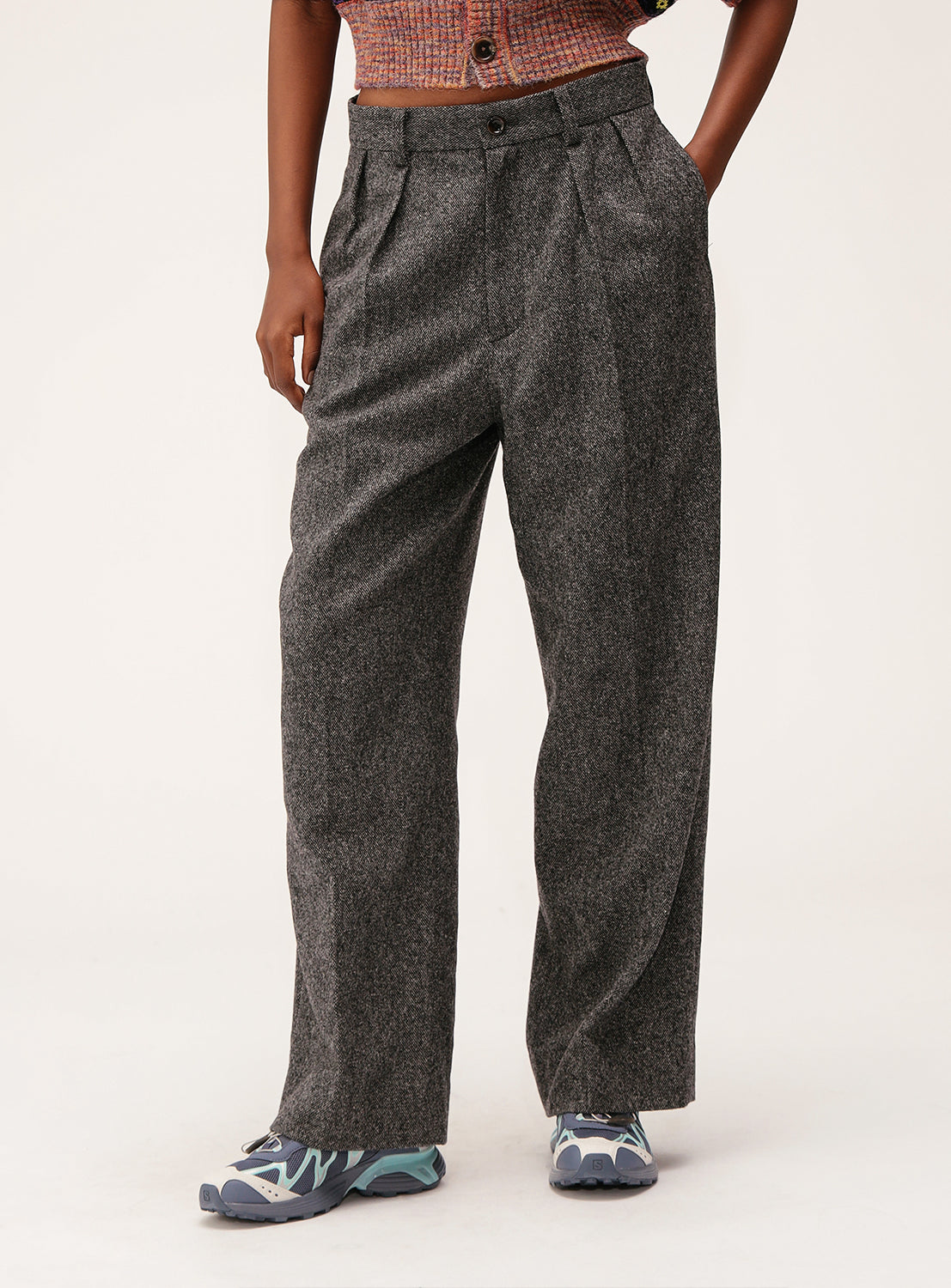 Tweed Wide Slacks