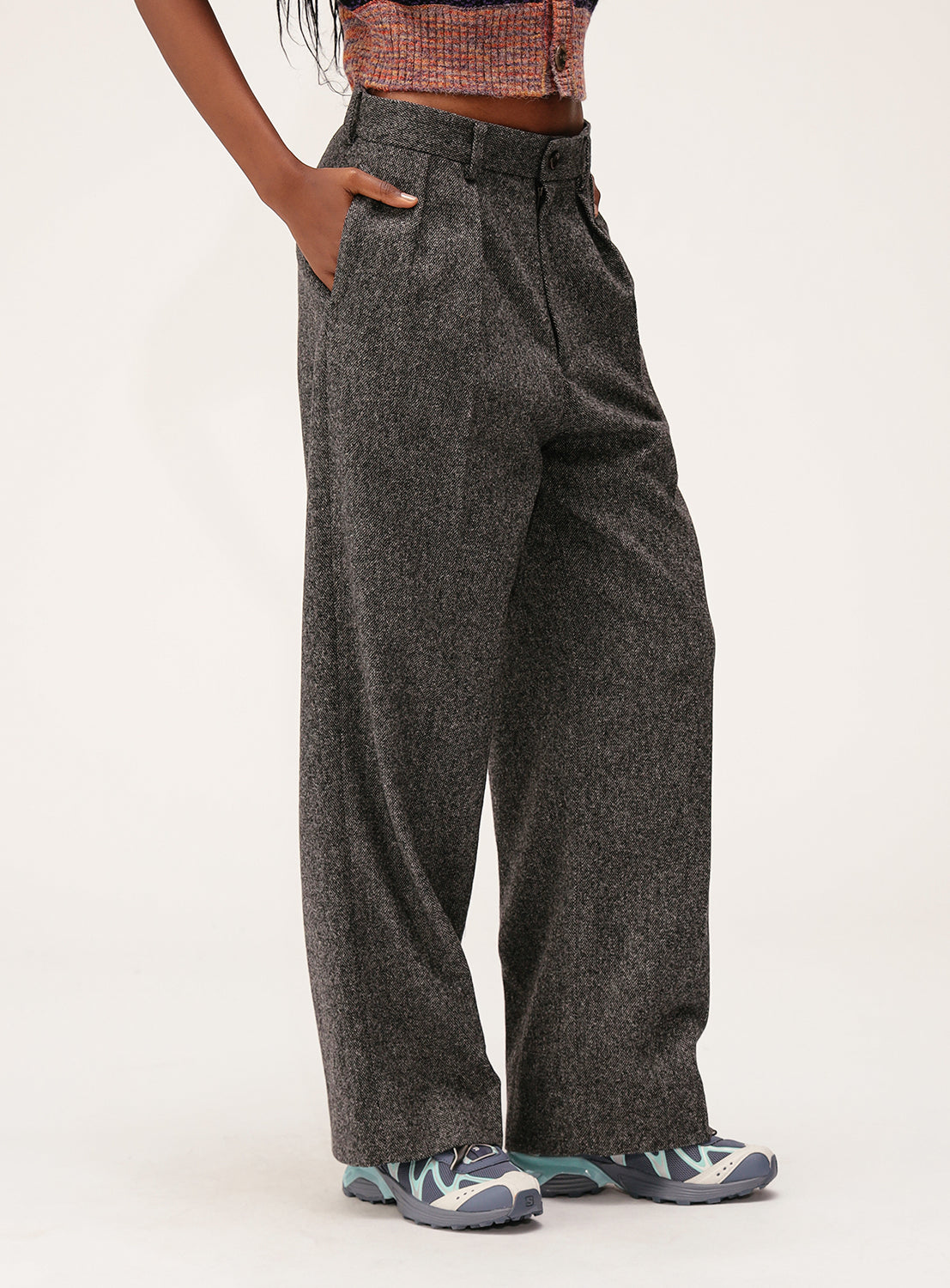 Tweed Wide Slacks