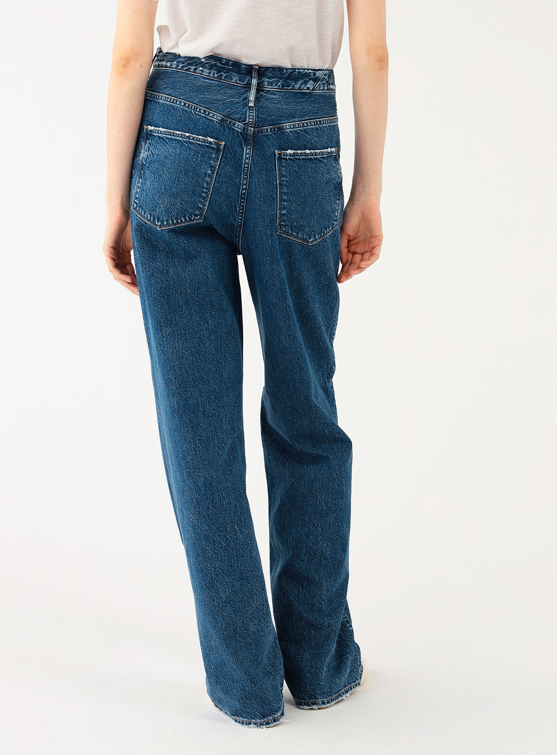"The Niece" High-Rise Wide Straight Denim Pants